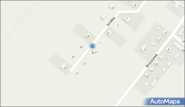 Samborowo, Krótka, 9, mapa Samborowo