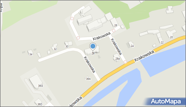 Sandomierz, Krakowska, 28, mapa Sandomierza