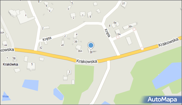 Sandomierz, Krakowska, 36, mapa Sandomierza