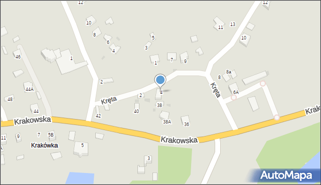 Sandomierz, Kręta, 4, mapa Sandomierza