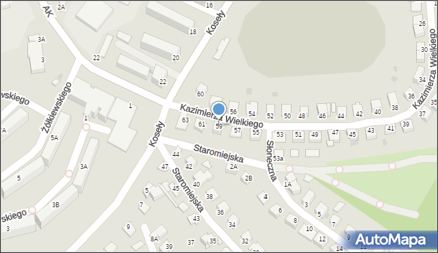 Sandomierz, Króla Kazimierza Wielkiego, 59, mapa Sandomierza