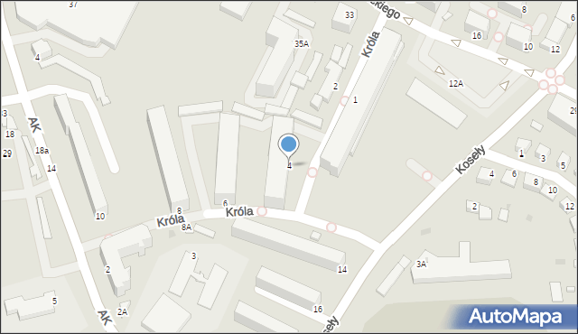 Sandomierz, Króla Tadeusza, por., 4, mapa Sandomierza