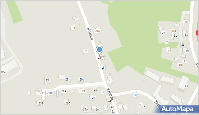 Sandomierz, Krucza, 18, mapa Sandomierza