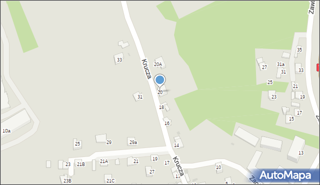 Sandomierz, Krucza, 20, mapa Sandomierza