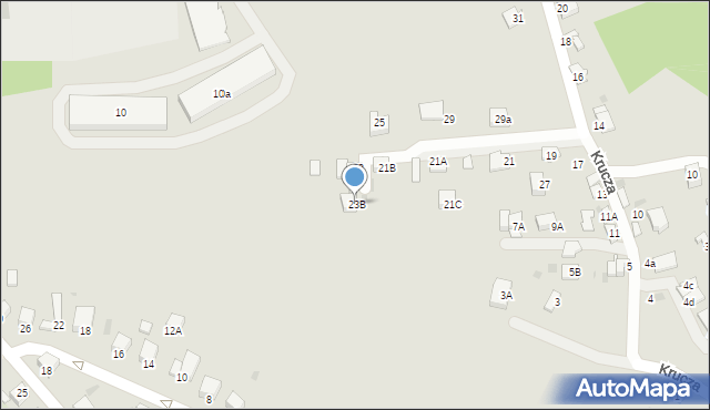 Sandomierz, Krucza, 23B, mapa Sandomierza