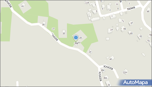 Sandomierz, Krucza, 35a, mapa Sandomierza