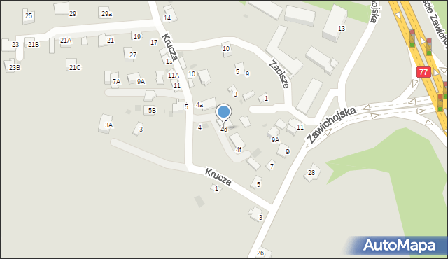 Sandomierz, Krucza, 4d, mapa Sandomierza