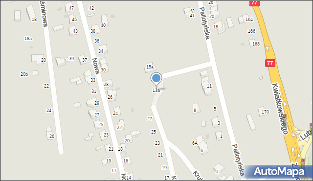 Sandomierz, Krukowska, 13a, mapa Sandomierza