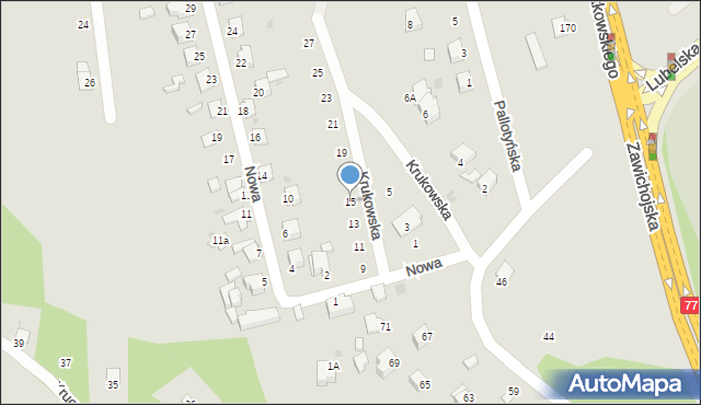 Sandomierz, Krukowska, 15, mapa Sandomierza