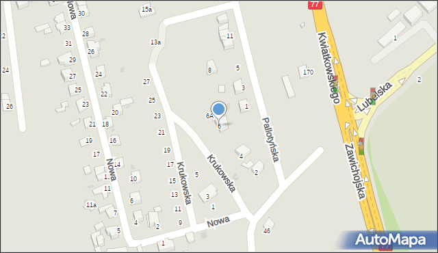 Sandomierz, Krukowska, 6, mapa Sandomierza