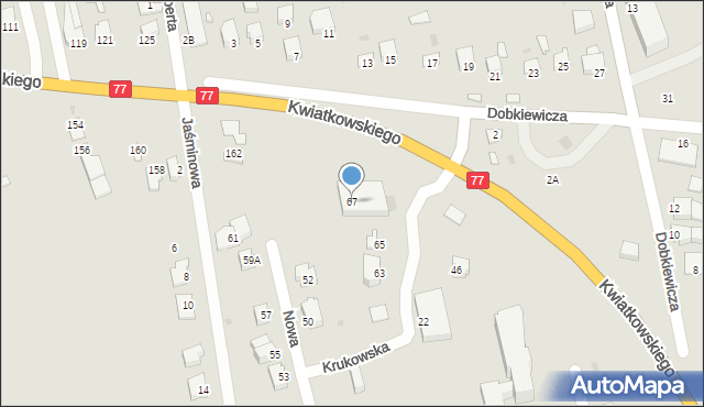 Sandomierz, Krukowska, 67, mapa Sandomierza