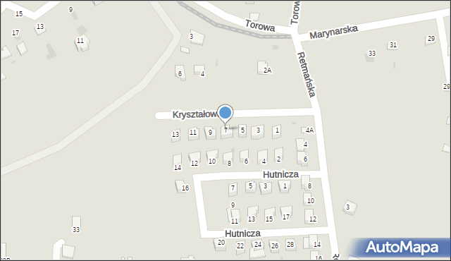 Sandomierz, Kryształowa, 7, mapa Sandomierza