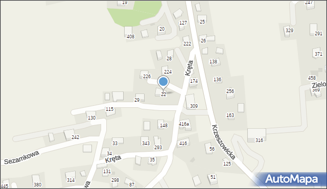 Sanka, Kręta, 12, mapa Sanka