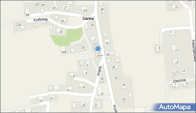 Sanka, Kręta, 2, mapa Sanka