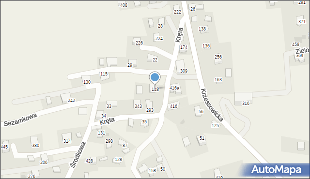 Sanka, Kręta, 20, mapa Sanka