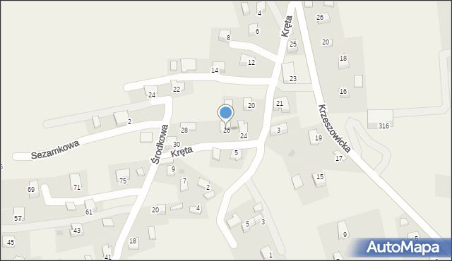 Sanka, Kręta, 26, mapa Sanka