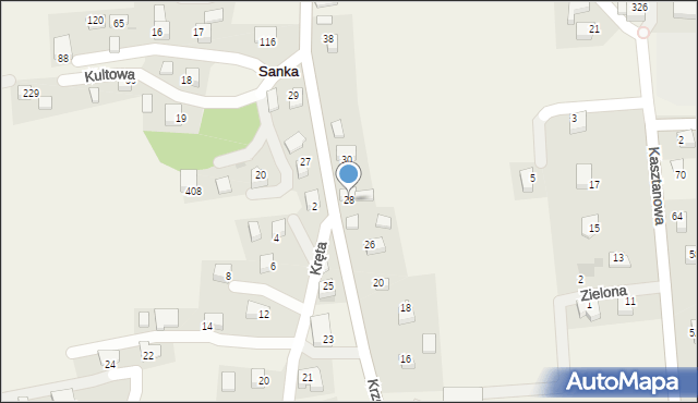 Sanka, Krzeszowicka, 28, mapa Sanka