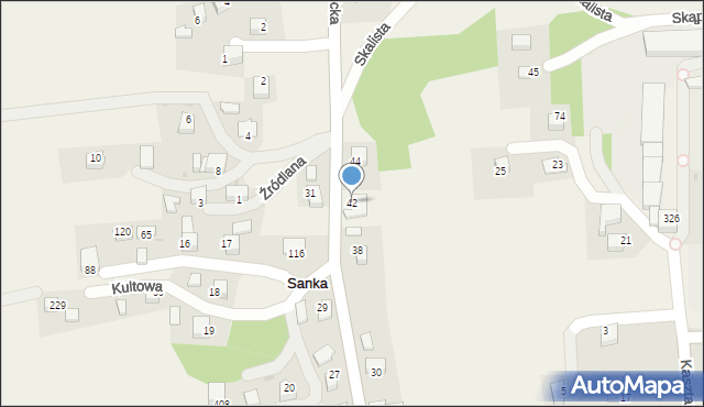 Sanka, Krzeszowicka, 42, mapa Sanka