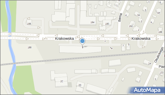 Sanok, Krakowska, 9, mapa Sanok