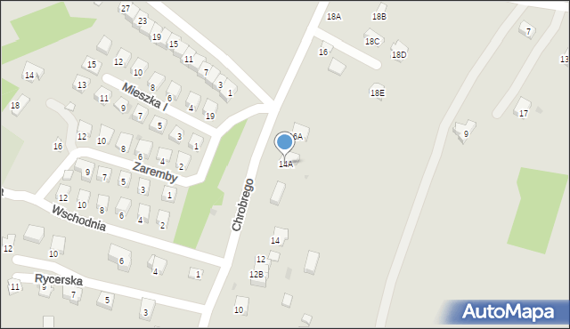 Sanok, Króla Bolesława Chrobrego, 14A, mapa Sanok