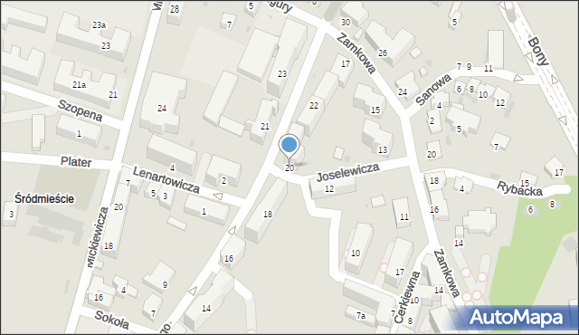 Sanok, Króla Jana III Sobieskiego, 20, mapa Sanok