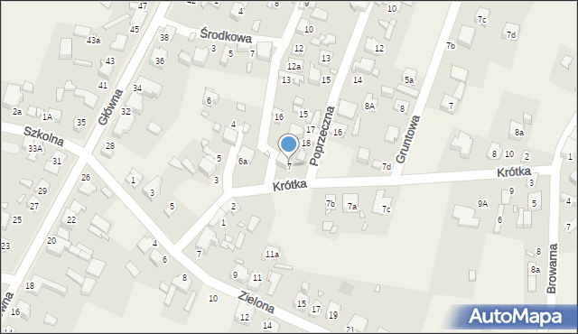 Sarnów, Krótka, 7, mapa Sarnów