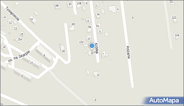 Sędziszów, Krótka, 12, mapa Sędziszów