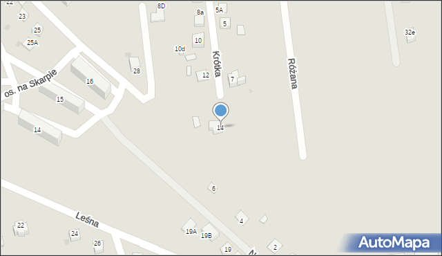 Sędziszów, Krótka, 14, mapa Sędziszów