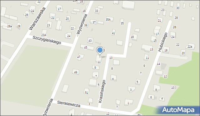 Serock, Krasińskiego Zygmunta, 11A, mapa Serock