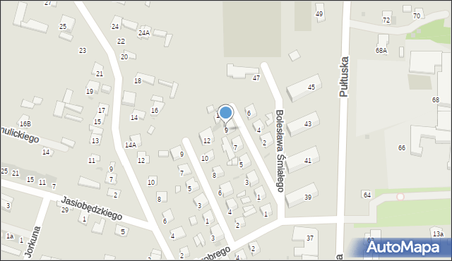 Serock, Króla Władysława Łokietka, 9, mapa Serock