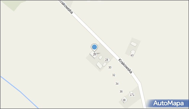 Sieciechowice, Krakowska, 26, mapa Sieciechowice
