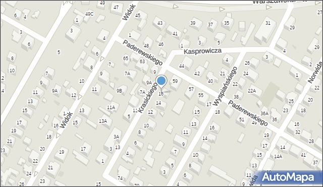 Siedlce, Krasickiego Ignacego, abp., 16, mapa Siedlce