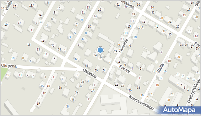 Siedlce, Kraszewskiego Józefa Ignacego, 52, mapa Siedlce