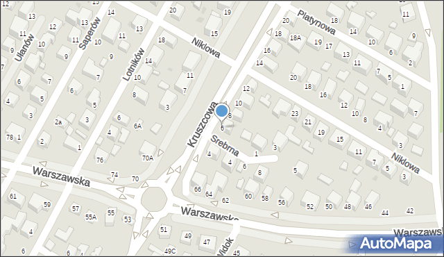 Siedlce, Kruszcowa, 6, mapa Siedlce