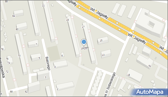 Siedlce, Króla Władysława Jagiełły, 19/25, mapa Siedlce