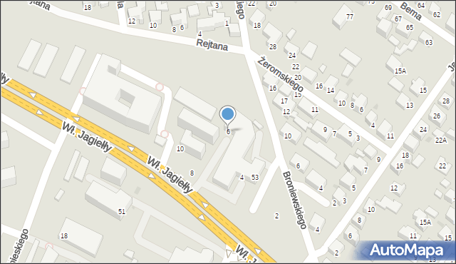 Siedlce, Króla Władysława Jagiełły, 6, mapa Siedlce