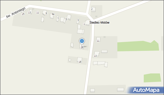 Siedlec, Króla Kazimierza Wielkiego, 16, mapa Siedlec