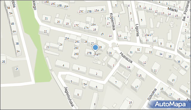Siemianowice Śląskie, Króla Jana III Sobieskiego, 27A, mapa Siemianowice Śląskie
