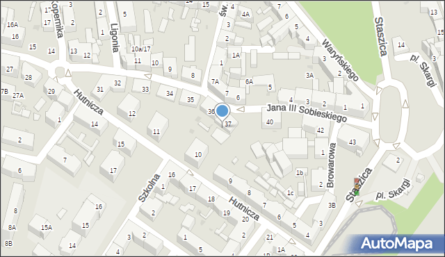 Siemianowice Śląskie, Króla Jana III Sobieskiego, 38, mapa Siemianowice Śląskie
