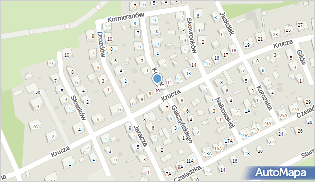 Siemianowice Śląskie, Krucza, 10, mapa Siemianowice Śląskie