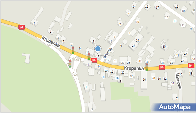 Siemianowice Śląskie, Krupanka Henryka, 17, mapa Siemianowice Śląskie