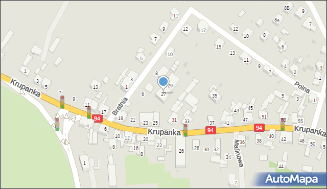 Siemianowice Śląskie, Krupanka Henryka, 27, mapa Siemianowice Śląskie