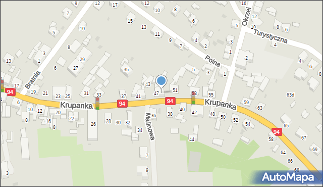 Siemianowice Śląskie, Krupanka Henryka, 49, mapa Siemianowice Śląskie