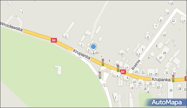 Siemianowice Śląskie, Krupanka Henryka, 5, mapa Siemianowice Śląskie