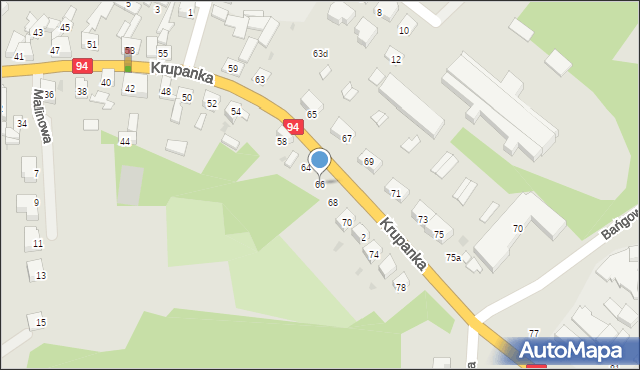 Siemianowice Śląskie, Krupanka Henryka, 66, mapa Siemianowice Śląskie