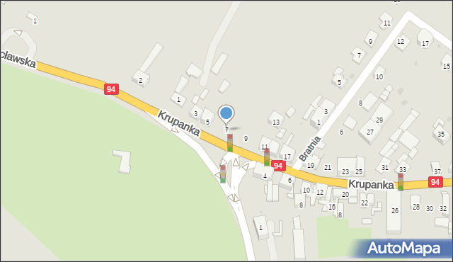 Siemianowice Śląskie, Krupanka Henryka, 7, mapa Siemianowice Śląskie