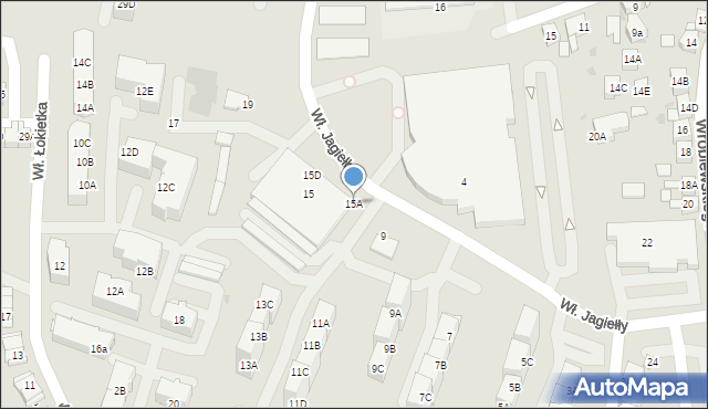 Siemianowice Śląskie, Króla Władysława Jagiełły, 15A, mapa Siemianowice Śląskie