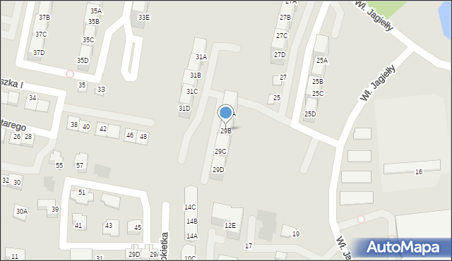 Siemianowice Śląskie, Króla Władysława Jagiełły, 29B, mapa Siemianowice Śląskie