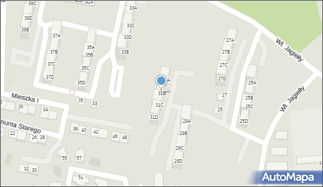 Siemianowice Śląskie, Króla Władysława Jagiełły, 31B, mapa Siemianowice Śląskie