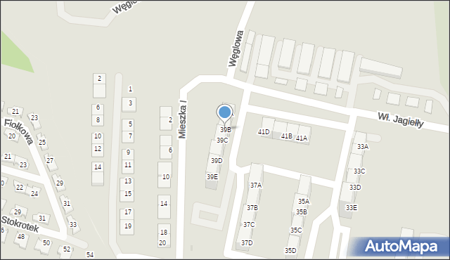Siemianowice Śląskie, Króla Władysława Jagiełły, 39B, mapa Siemianowice Śląskie